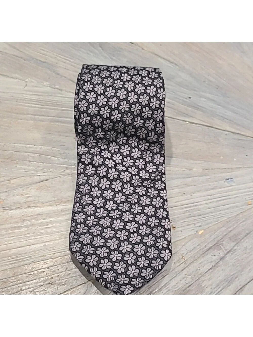 Ted Baker 100% silk floral pattern tie black,  grey, pink